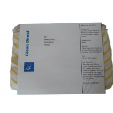 Clean Direct colour coded cleaning cloths pack of 10 yellow